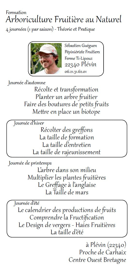 Formation Arboriculture Fruitière au Naturel
