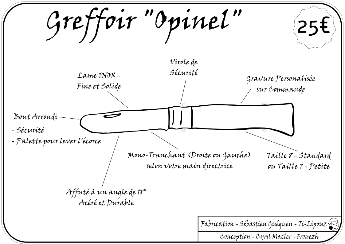 Couteau Greffoir "Opinel"